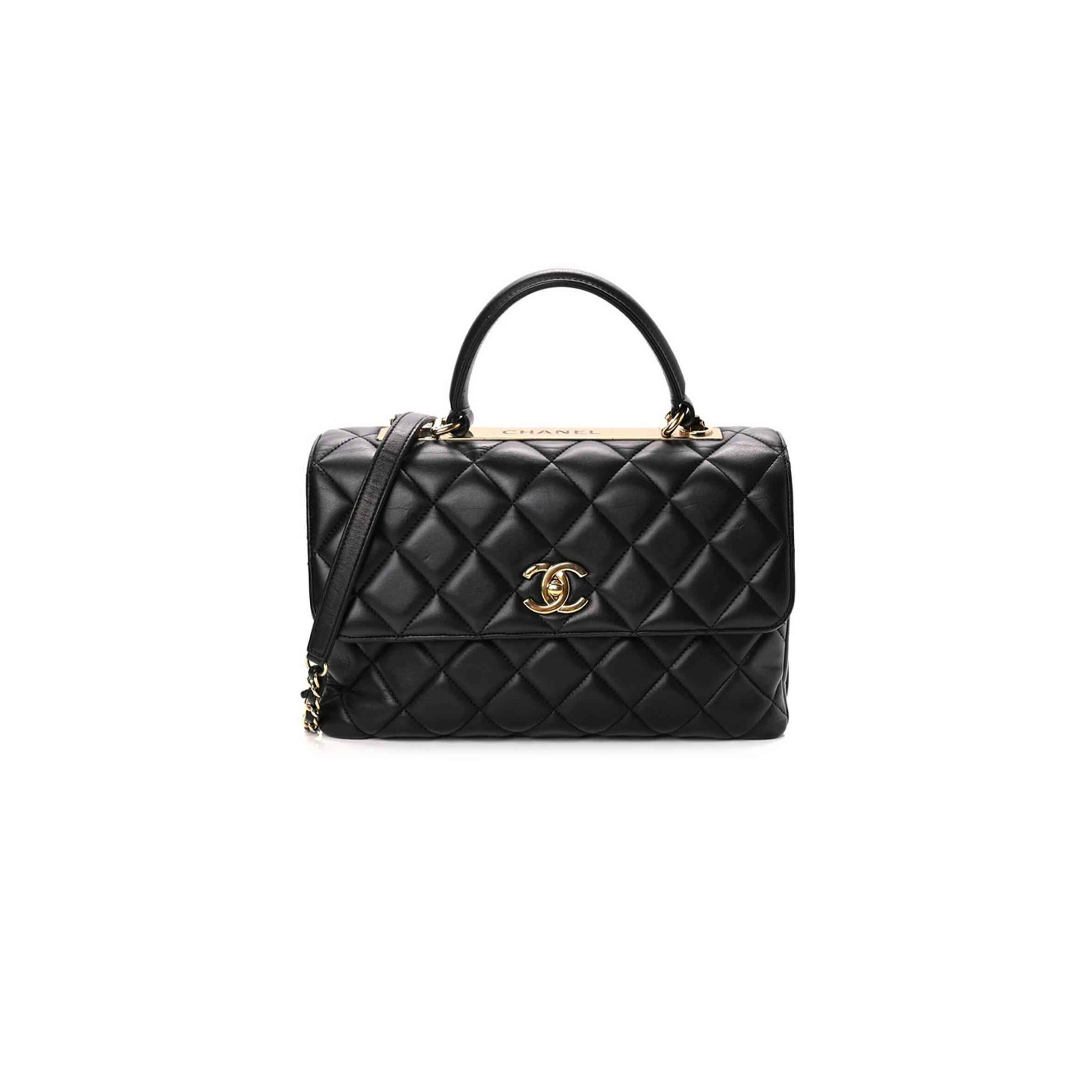 Ch**el master lambskin quilted medium trendy cc flap dual handle (29*20*10cm)